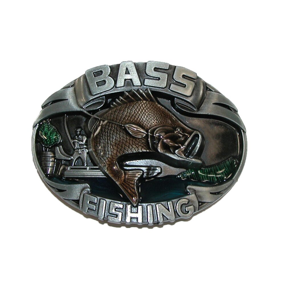 6645 Bass Fishing Belt Buckle, Bass Fish